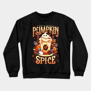 Ghostly Pumpkin Spice - Cute Food Crewneck Sweatshirt